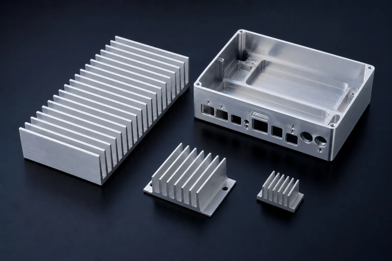 Aluminium heat sinks and electronic components